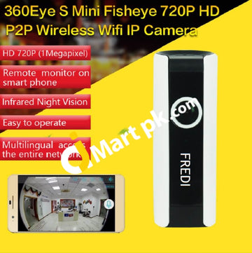 Fredi Panoramic 185° Fisheye Wifi Ip Camera H.264 Ir Night Vision 720P 1.44Mm Lens - Imported From